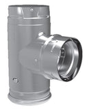 4 Inch Button Lock Cleanout Tee with Clean-out Cap- 4PVP-T1 Duravent Pellet Stove Venting