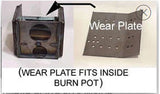 Englander 25-PDVC/ 25-PDV/ 25-PI wood pellet stove Wear Plate - Part # PU-BP98WPA