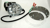 6" Lopi/Avalon High Quality Exhaust/Combustion Blower- 2 male clips - GA ExBlw, PP7902, UniHub, White Gasket