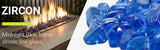 Midnight Blue Zircon - Emily Rose American Fireglass 10lb Jar - 1 Inch Nuggets