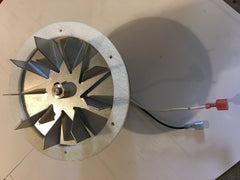Quick change Exhaust Blower- Pelpro/ Glow Boy/ Cheap Charlie (Combustion/Draft)- Only stoves with 6 bolt mounting hub - 1 male (white) & 1 female clip