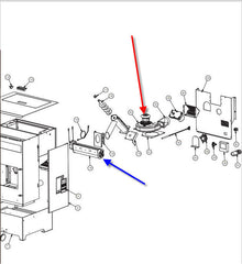 Combustion (Exhaust) Blower- US Stove King KP60 Ashley AP60 Vogelzang- 80782- 2 male clips- Backordered