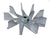 Napoleon\Timberwolfe FS 6 in High Quality Exhaust/Combustion Blower & 2 female clips - GA ExBlw & PP7902 9 petal blade & unihub with white high temp Gasket